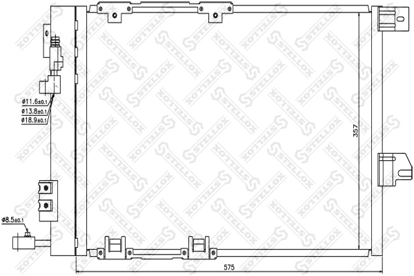 Condenser, air conditioning 10-45015-SX
