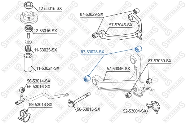 Mounting, control/trailing arm 87-53028-SX