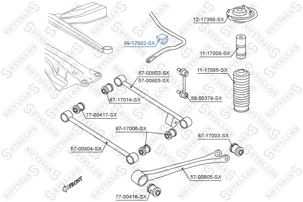 STELLOX 89-17002-SX Mounting, stabiliser bar
