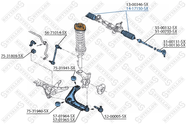 Bellow, steering 14-17150-SX