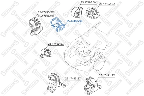 Mounting, engine 25-17489-SX