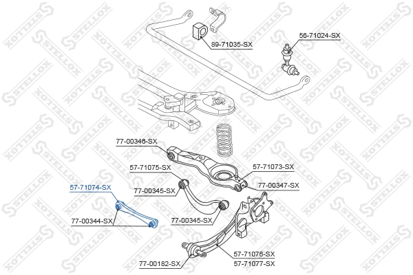 STELLOX 57-71074-SX Rod/Strut, wheel suspension