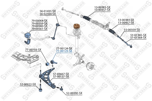 Mounting, control/trailing arm 77-00123-SX