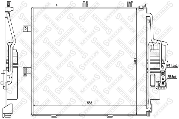 Condenser, air conditioning 10-45142-SX