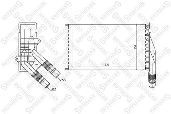 Heat Exchanger, interior heating 10-35107-SX