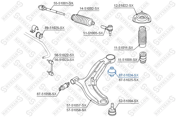 Mounting, control/trailing arm 87-51024-SX