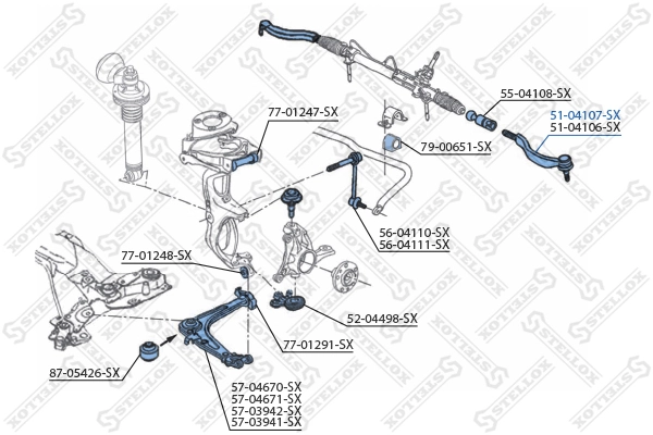STELLOX 51-04107-SX Tie Rod End