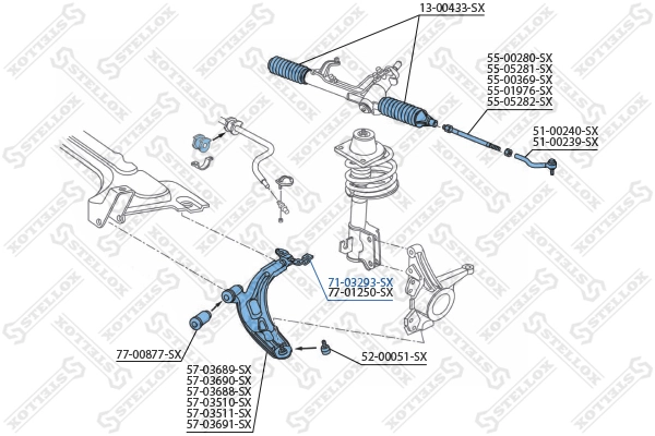 Mounting, control/trailing arm 71-03293-SX