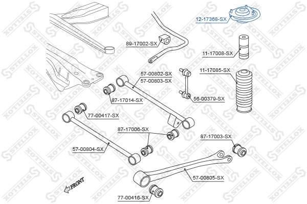 Suspension Strut Support Mount 12-17368-SX