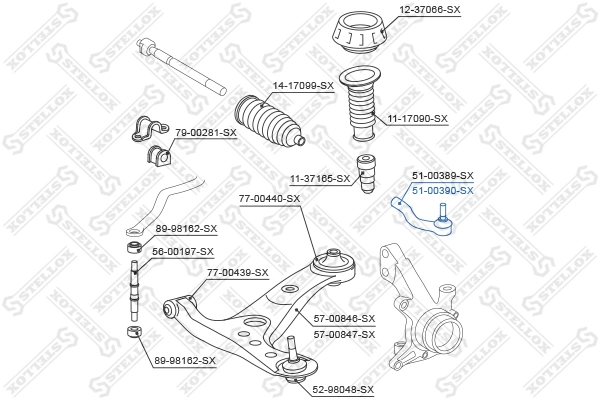 Tie Rod End 51-00390-SX