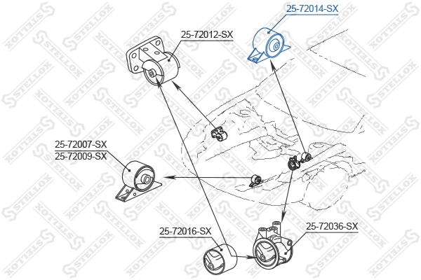Mounting, engine 25-72014-SX
