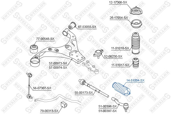 STELLOX 14-51004-SX Bellow, steering