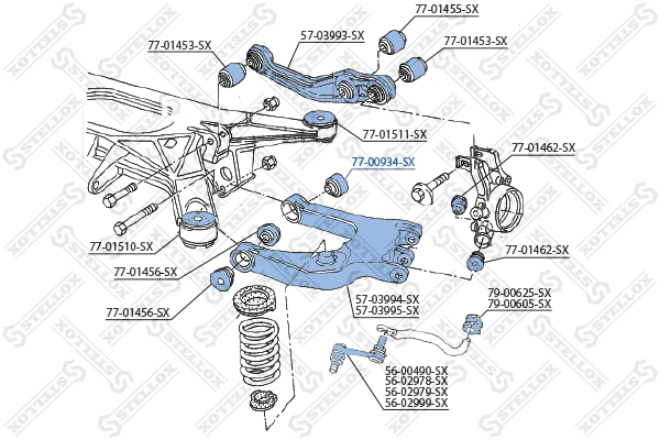 Mounting, control/trailing arm 77-00934-SX