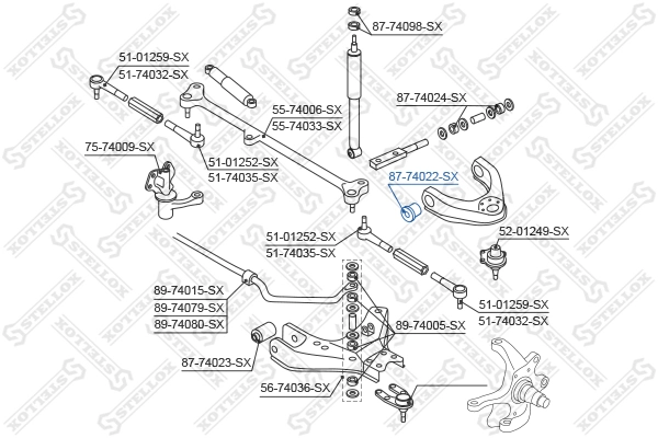 Mounting, control/trailing arm 87-74022-SX