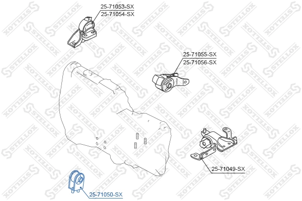 Mounting, engine 25-71050-SX