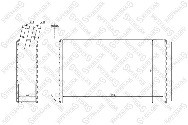 Heat Exchanger, interior heating 10-35018-SX