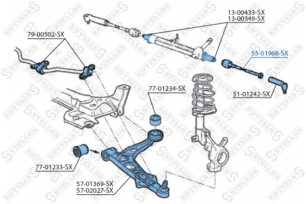 Inner Tie Rod 55-01968-SX