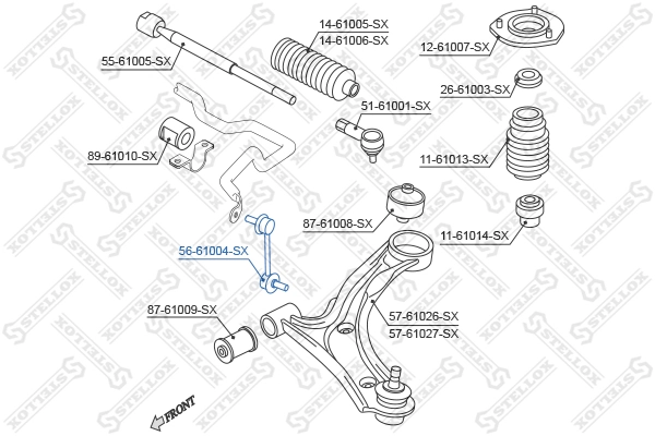 Stange/Strebe, Stabilisator 56-61004-SX