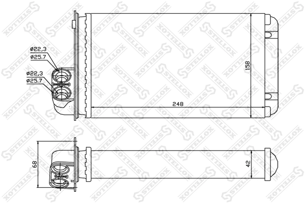 Heat Exchanger, interior heating 10-35042-SX