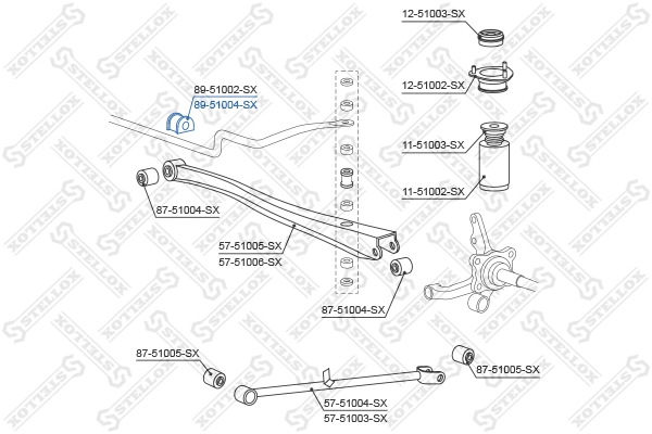 STELLOX 89-51004-SX Mounting, stabiliser bar