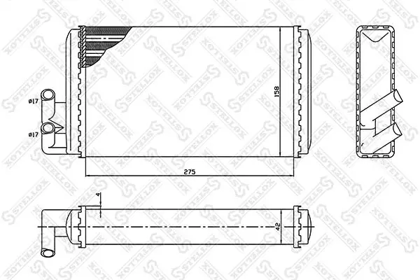 Heat Exchanger, interior heating 10-35001-SX