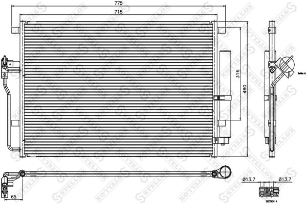 Condenser, air conditioning 87-28002-SX