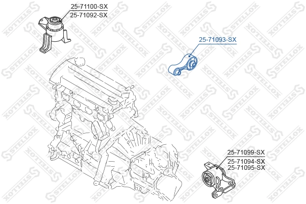 Mounting, engine 25-71093-SX