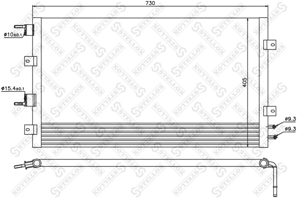 Condenser, air conditioning 10-45372-SX