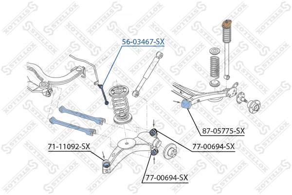 Link/Coupling Rod, stabiliser bar 56-03467-SX