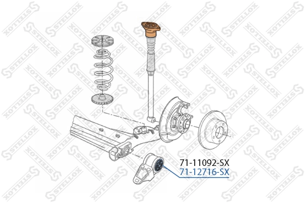 Mounting, control/trailing arm 71-12716-SX