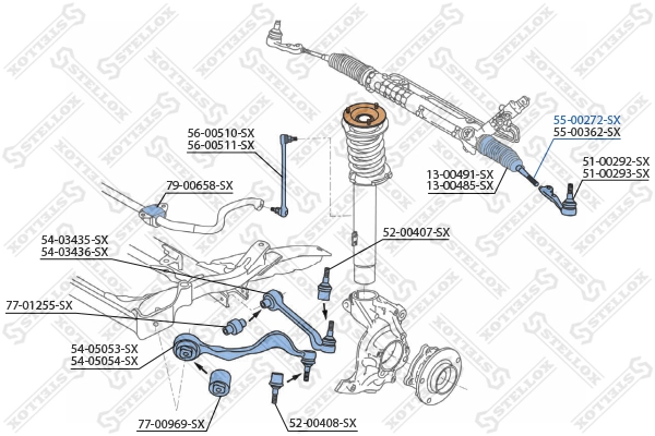 STELLOX 55-00272-SX Inner Tie Rod