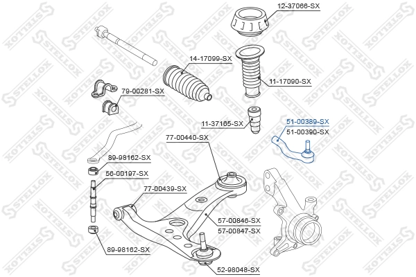 STELLOX 51-00389-SX Tie Rod End