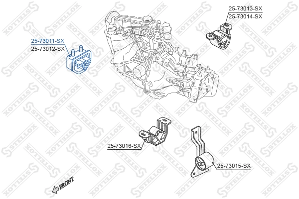 Mounting, engine 25-73011-SX