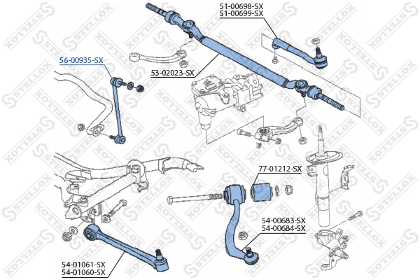 Link/Coupling Rod, stabiliser bar 56-00935-SX