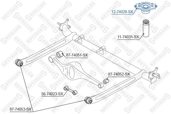 Suspension Strut Support Mount 12-74028-SX