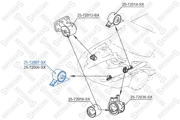 Mounting, engine 25-72007-SX