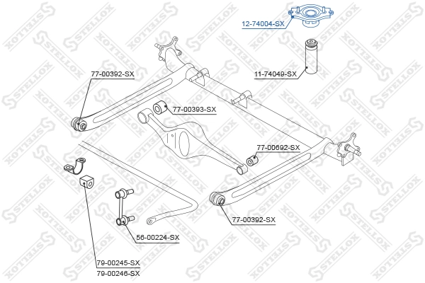 Suspension Strut Support Mount 12-74004-SX