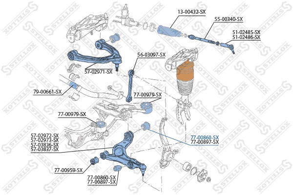 Mounting, control/trailing arm 77-00860-SX