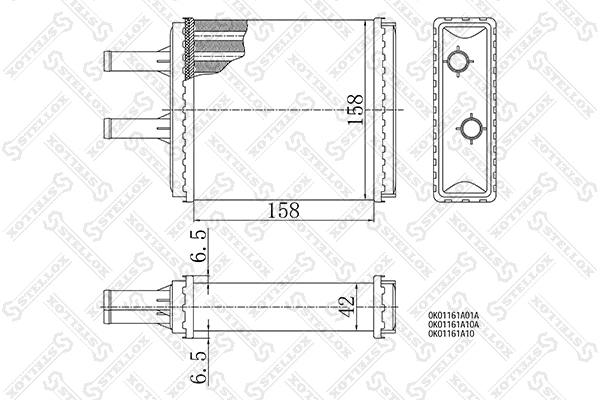 Heat Exchanger, interior heating 10-35106-SX