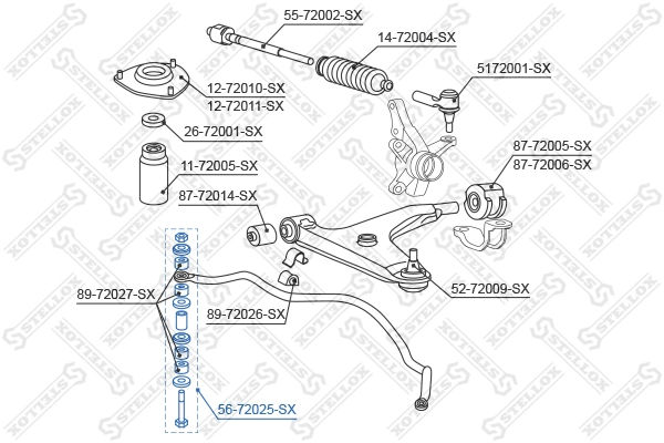 Link/Coupling Rod, stabiliser bar 56-72025-SX
