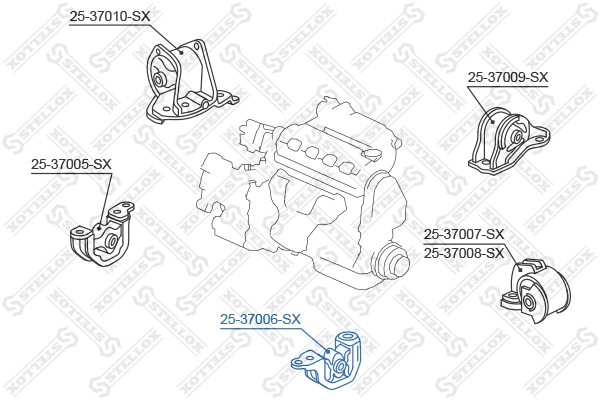 Mounting, engine 25-37006-SX