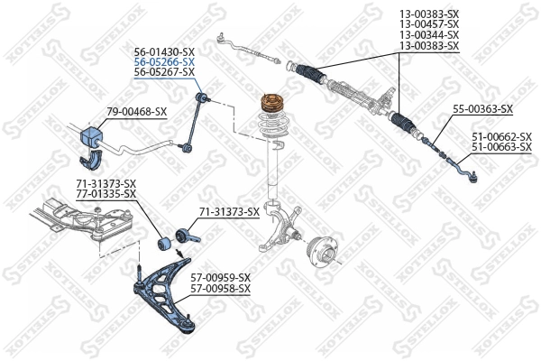 STELLOX 56-05266-SX Link/Coupling Rod, stabiliser bar
