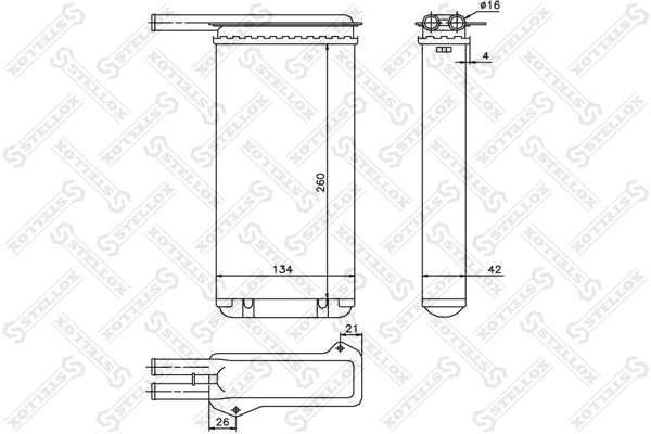 Heat Exchanger, interior heating 10-35022-SX
