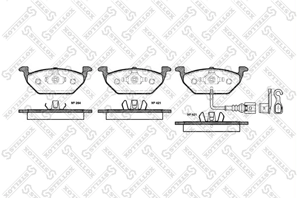 Brake Pad Set, disc brake 644 021B-SX