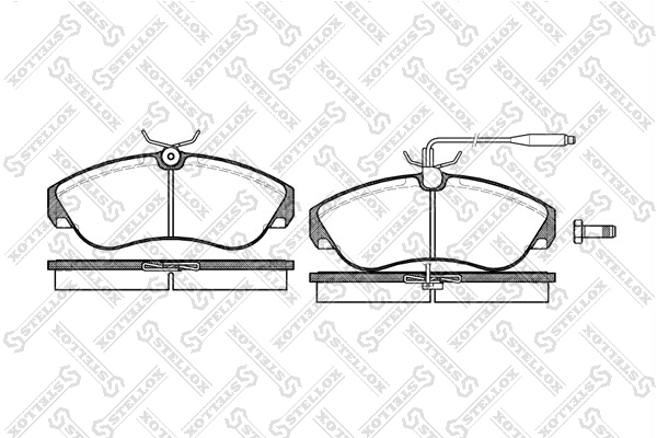 STELLOX Set bantalan rem, rem cakram 498002SX