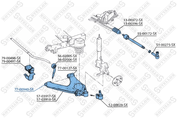 Mounting, control/trailing arm 77-00940-SX