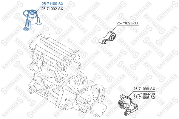 Mounting, engine 25-71100-SX
