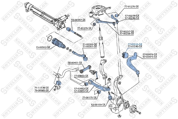 Mounting, control/trailing arm 77-01523-SX