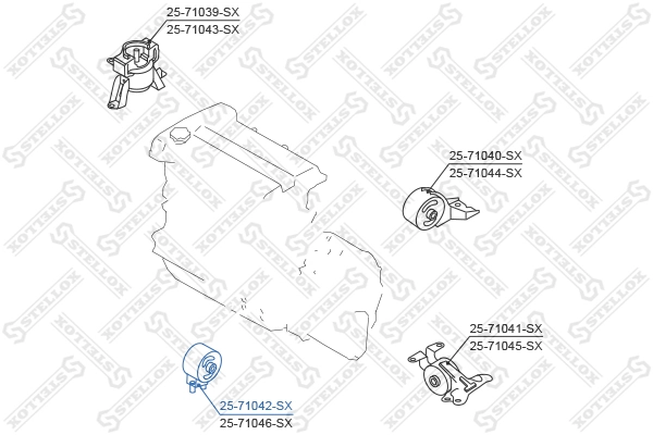 Mounting, engine 25-71042-SX