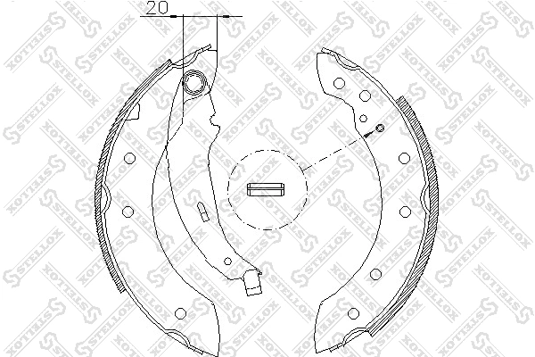 Brake Shoe Set 210 101-SX